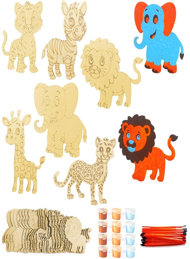 ام ال او ال ام مجموعة MLOLM المكونة من 30 مجموعة أدوات حرفية خشبية لعيد الحب مستوحاة من حيوانات الغابة، مع بطاقات، هدايا عيد الحب مع لوازم فنية خشبية غير مكتملة يمكنك صنعها بنفسك، مثالية ليوم الصداقة بين الصديقات، عيد الأم، تبادل الهدايا، مشروع فني لأعياد الميلاد - Image 3